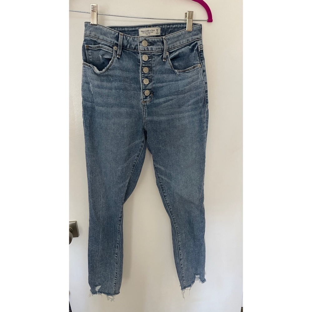 Abercrombie & Fitch super skinny high rise jeans 26 / 2 R button fly